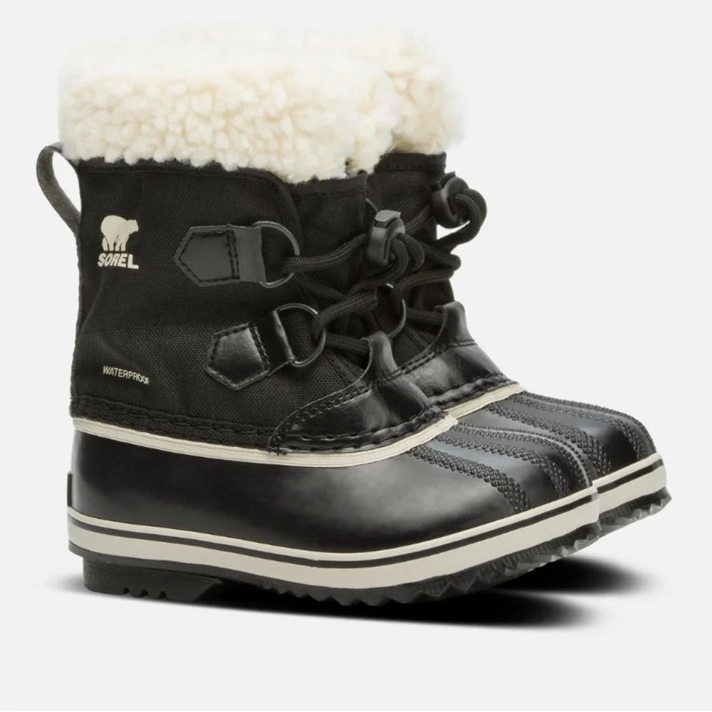 Sorel Yoot Pac Black Waterproof Snow Boots.